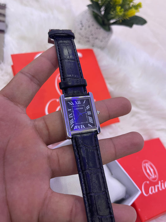 Cartier Tank Leather Strap Watch – Classic Luxury Design