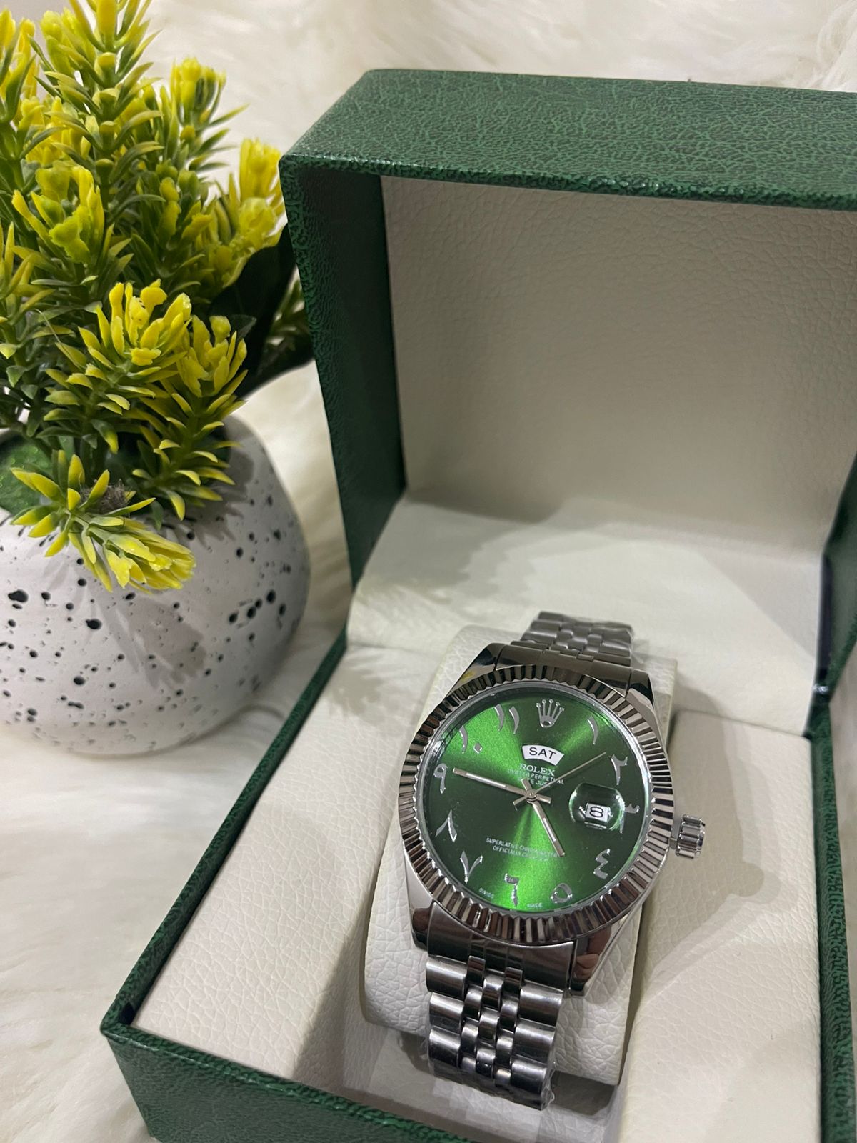 Rolex Day-Date 40 Arabic Numerals – Platinum Luxury Edition